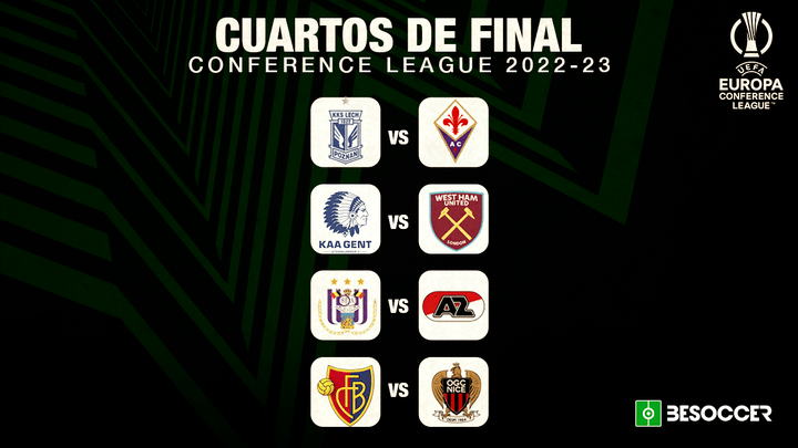Estos son los cuartos de final de la Conference League 2022-23