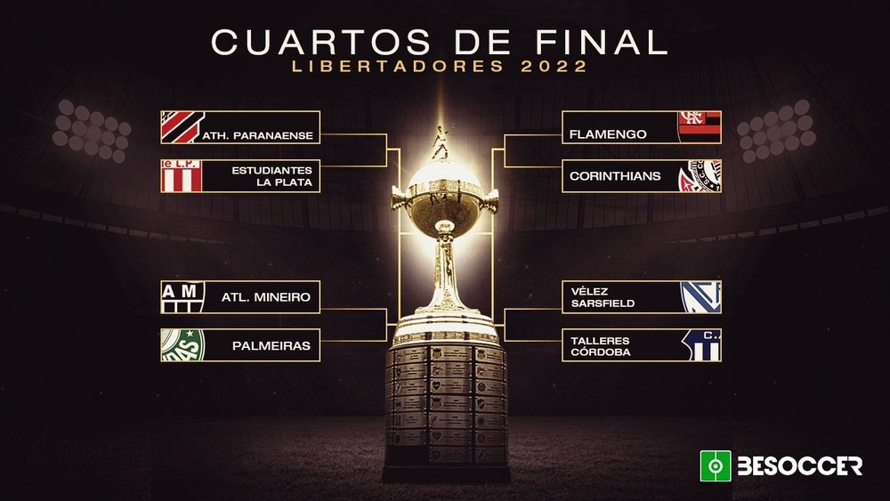 Estos son los cuartos de final de la Copa Libertadores 2022. BeSoccer