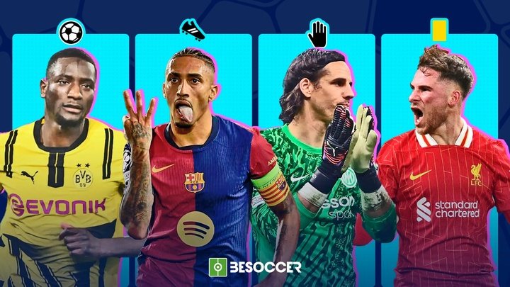 Sommer and Raphinha top Champions League's stats tables. BeSoccer