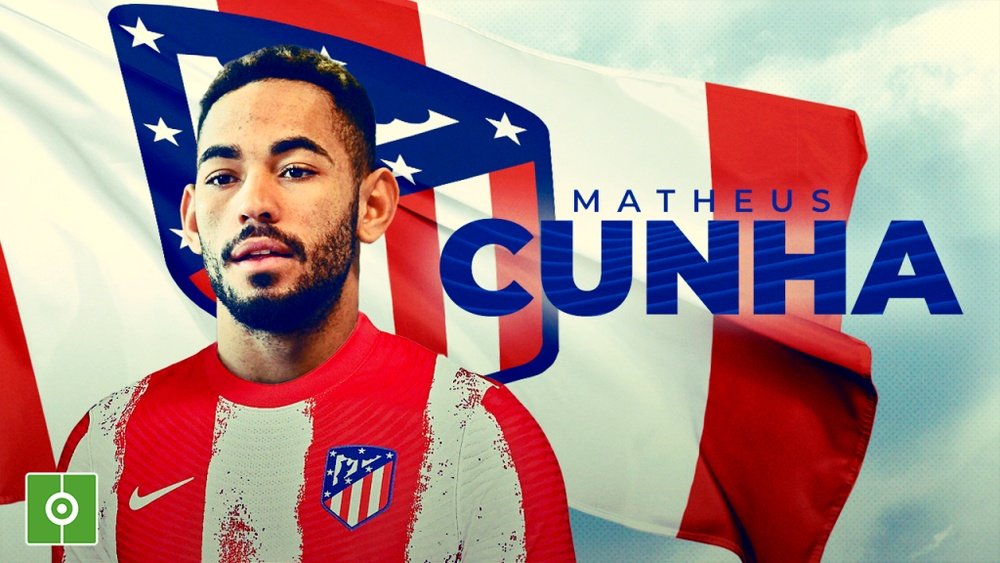 Matheus Cunha foi anunciado pelo Atlético de Madrid. BeSoccer