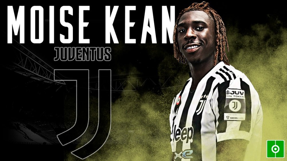 La Juventus confirmó la vuelta de Moise Kean. Captura/Juventus