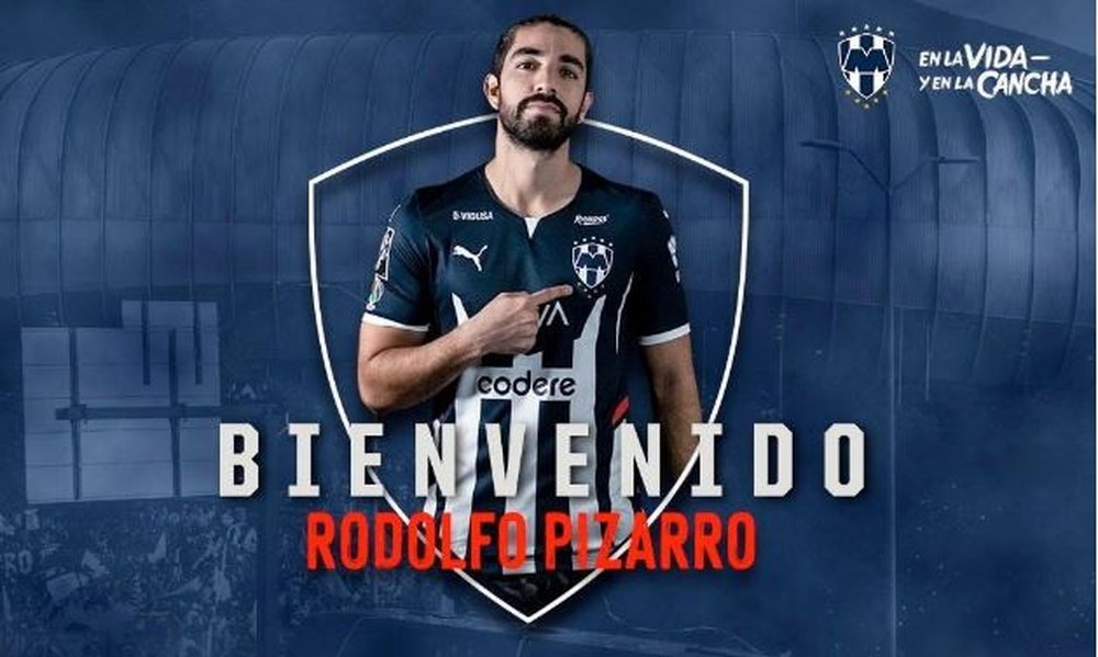 Rodolfo Pizarro volvió a Monterrey. Twitter/Rayados