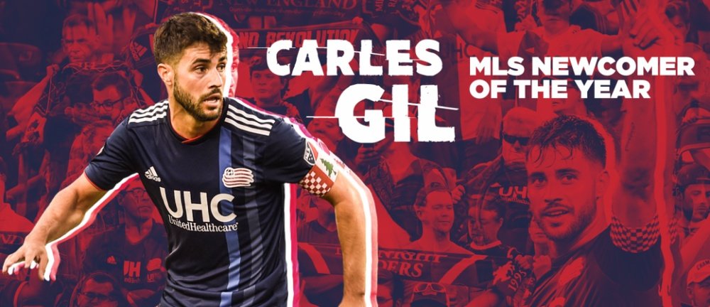 Carles Gil, reconocido por la MLS con un curioso premio entre 200 candidatos. RevolutionSoccer