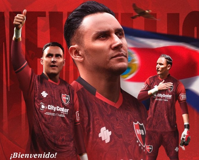 Keylor Navas rinforza i pali del Newell's. Newell's