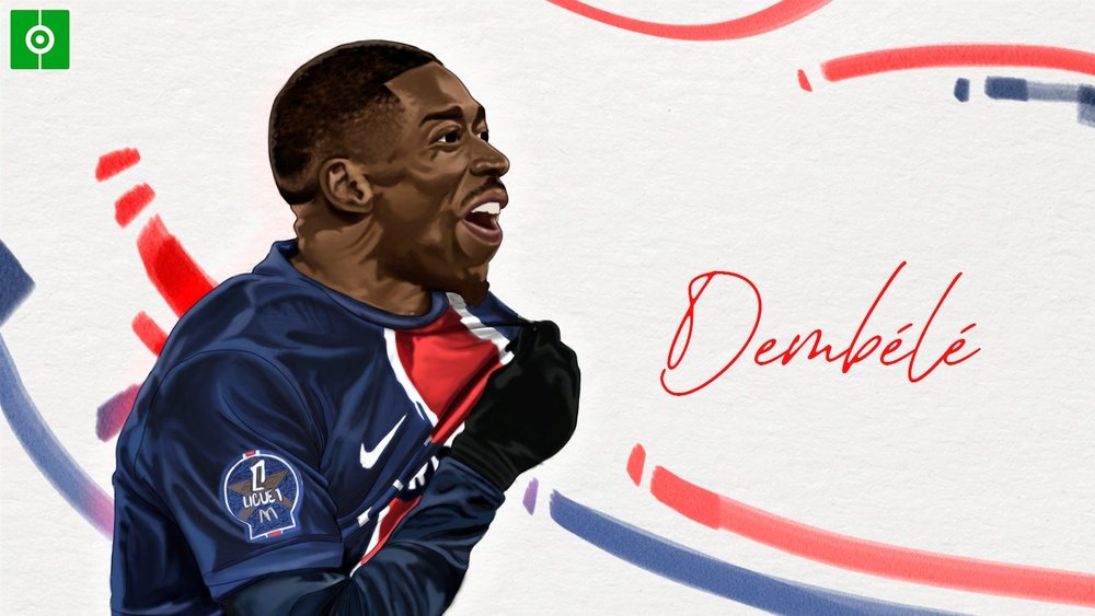 Dembélé llega a la cumbre de su carrera en el PSG. BeSoccer