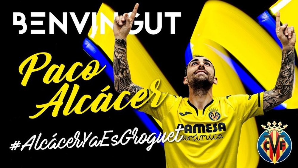 Alcacer completes Villarreal move as Dortmund continue Can talks. Twitter/VillarrealCF