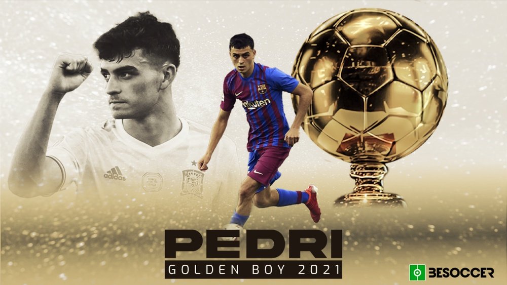 Pedri, ganador del Golden Boy 2021. BeSoccer