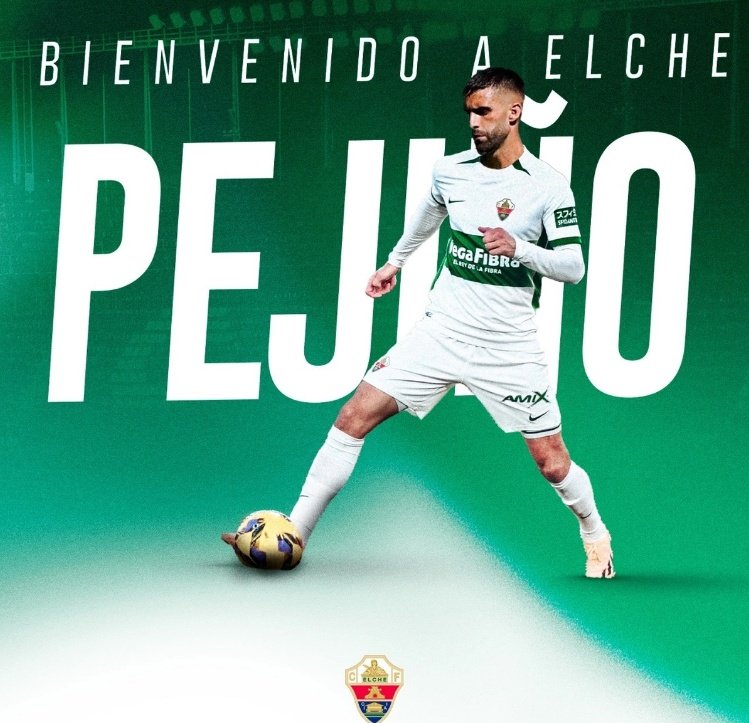 Pejiño, cedido al Elche. Elche CF