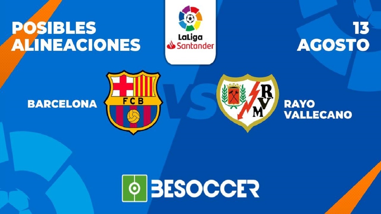 Posibles alineaciones del Barcelona vs Rayo Vallecano