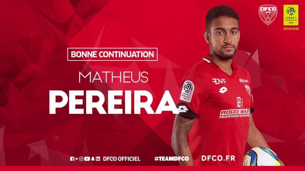 Matheus Pereira vuelve a la Juve... ¿para ir al Barça? Twitter/DFCO_Officiel