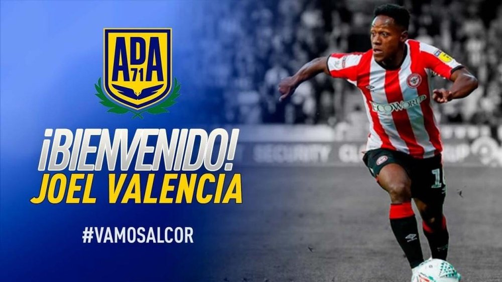 El Alcorcón fichó a Joel Valencia. Twitter/AD_Alcorcon