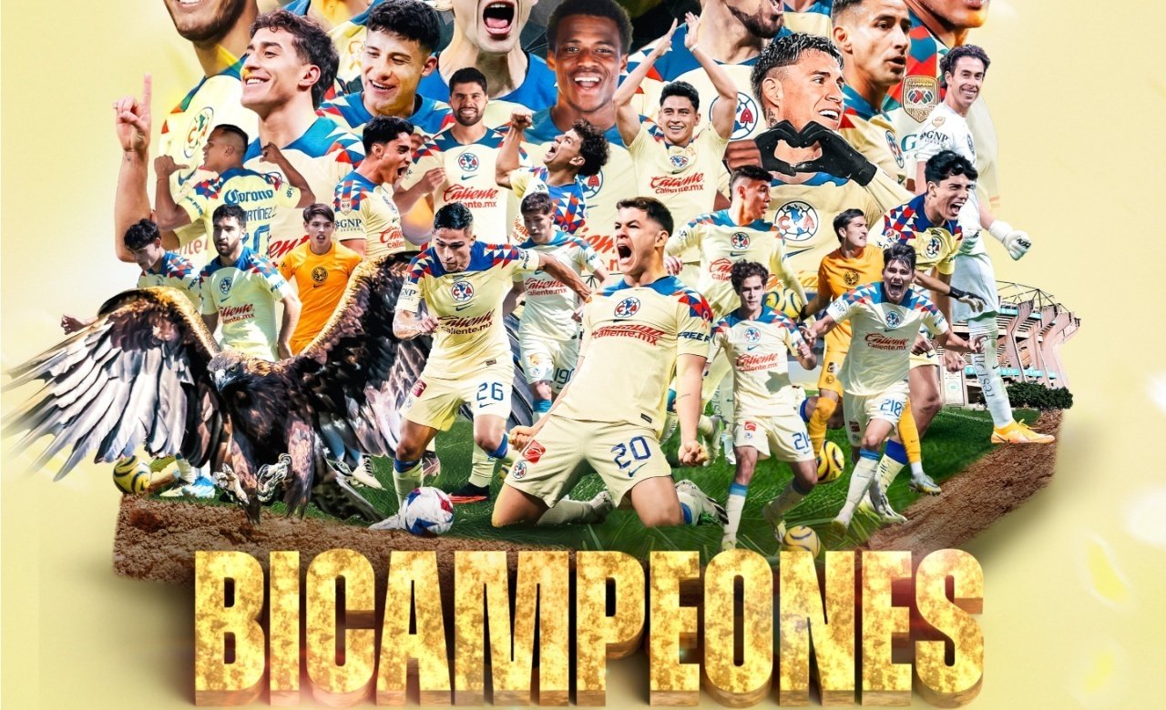 El América, bicampeón de México. ClubAmérica