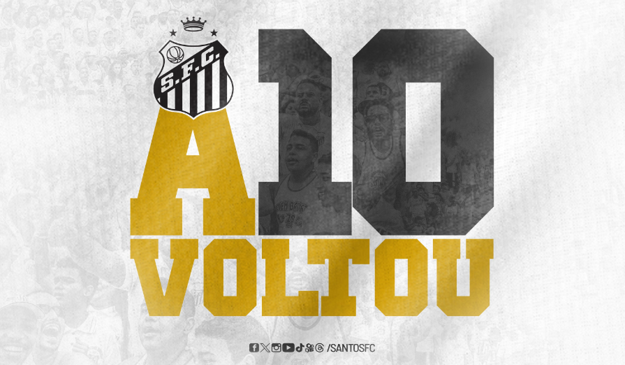 Serie B is now history for Santos. The historic club has achieved mathematical promotion thanks to a 2-0 win over Coritiba. With this return, the club has regained the No.10 jersey, which the board discarded in the second tier.