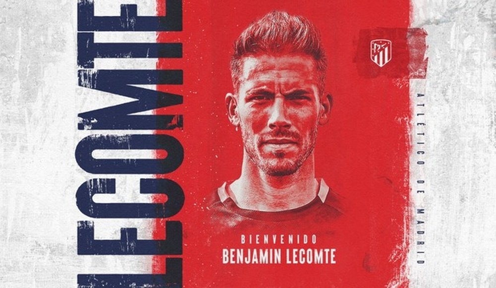 Lecomte, nuevo futbolista del Atlético de Madrid. Twitter/Atleti