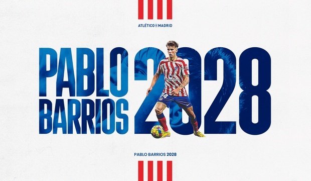 OFFICIAL: Atletico Madrid renew Pablo Barrios until 2028