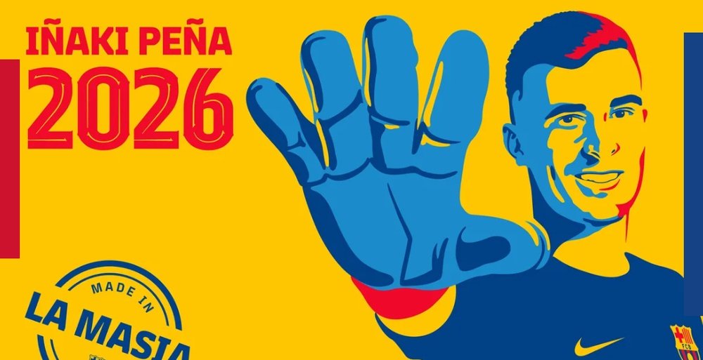 Ya es oficial: Iñaki Peña, hasta 2026. Captura/FCBarcelona_es
