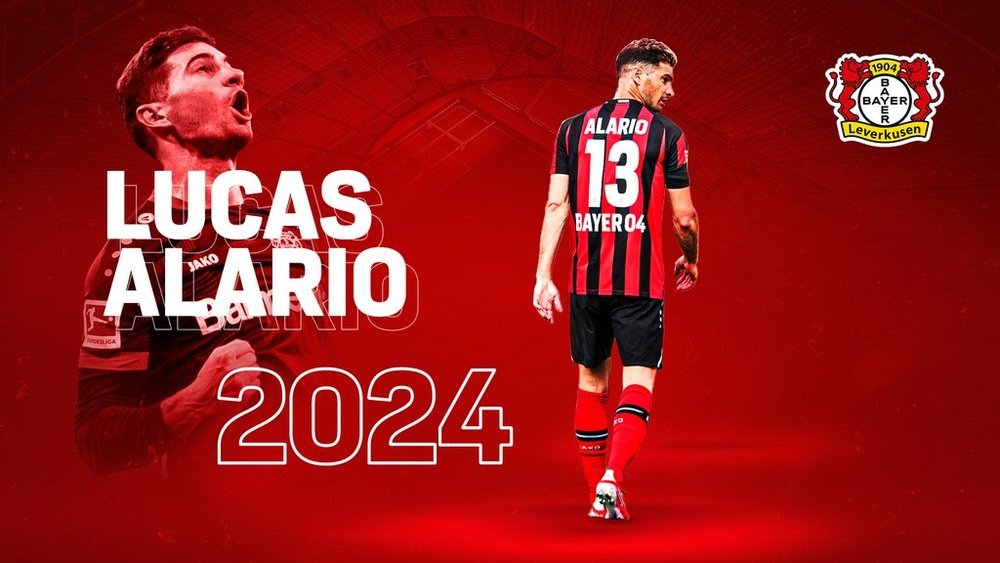 Alario renouvelle son contrat avec Leverkusen jusqu'en 2024. Twitter/bayer04_es