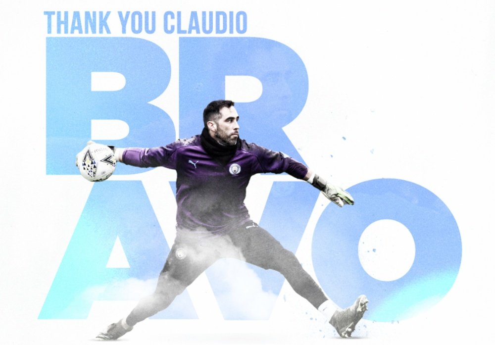 Manchester City confirme le départ de Claudio Bravo, attendu au Betis. Twitter/ManCity