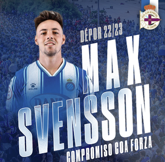 Max Svensson, nuevo jugador del Dépor. Captura/RCDeportivo
