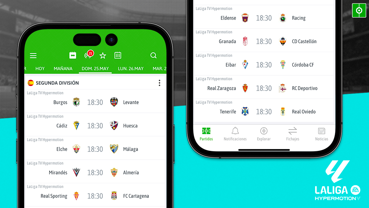 El Levante confirmó su regreso a Primera División gracias a un golazo de Carlos Álvarez en el minuto 97. El carrusel de Segunda División certificó el descenso del Eldense a Primera Federación. En cuanto a la pelea por el 'play off', todo por decidir en la última fecha con un Racing de Santander-Granada a la vista.