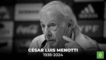 Día de luto en el fútbol argentino y mundial. Este domingo, el exjugador y exentrenador César Luis Menotti ha fallecido a los 85 años de edad. Fue el hombre que llevó a la 'Albiceleste' a conquistar la primera estrella mundial.