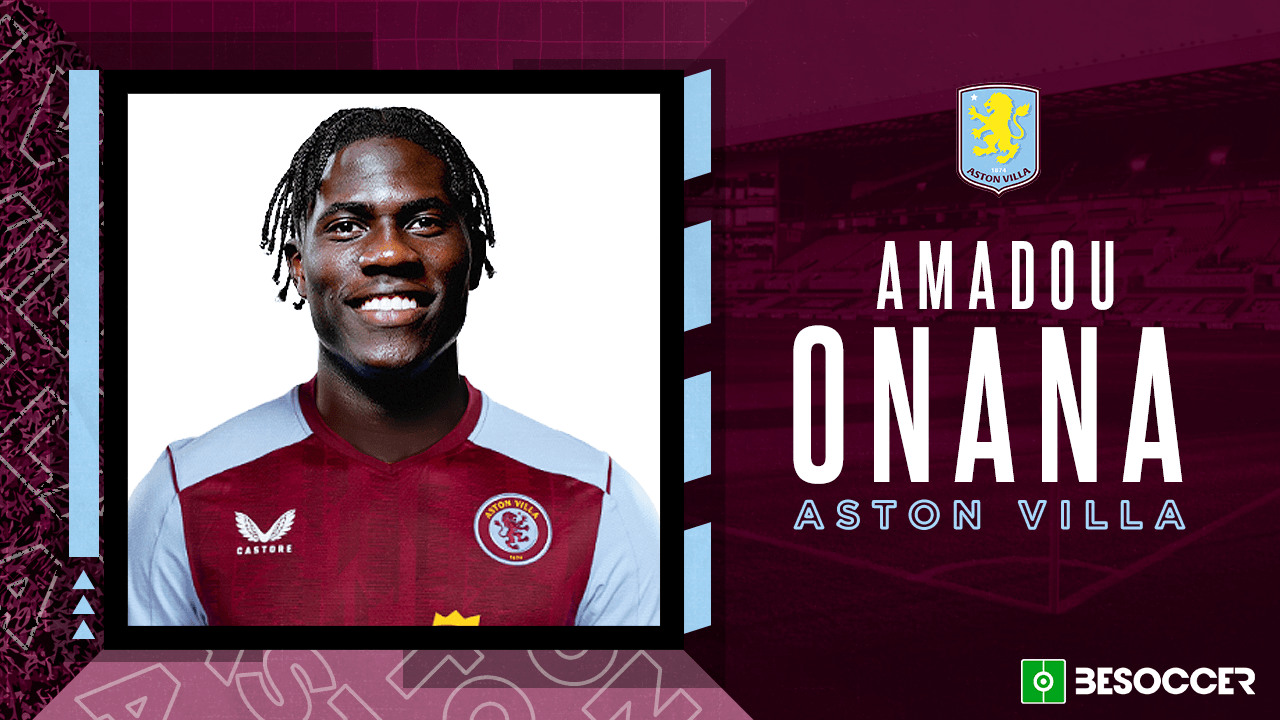 Aston Villa signed Belgium midfielder Amadou Onana from Everton in a deal worth a reported £50 million on Monday.