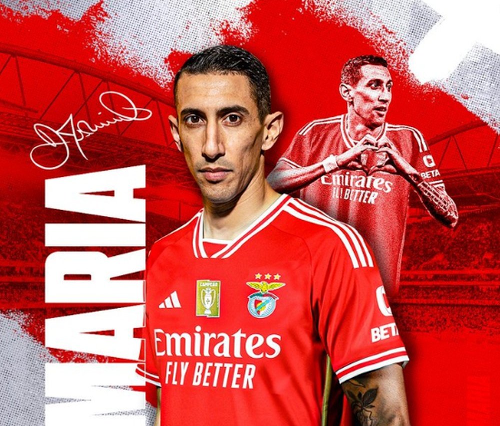 Di Maria left Benfica in 2010 for Real Madrid. SLBenfica