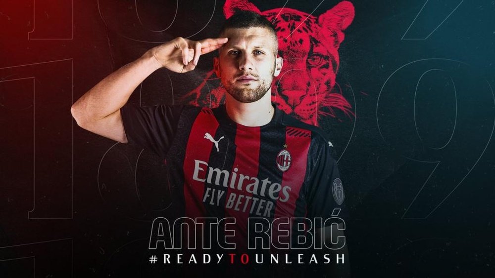 Ante Rebic foi comprado pelo Milan após experiência de empréstimo. Twitter/ACMilan