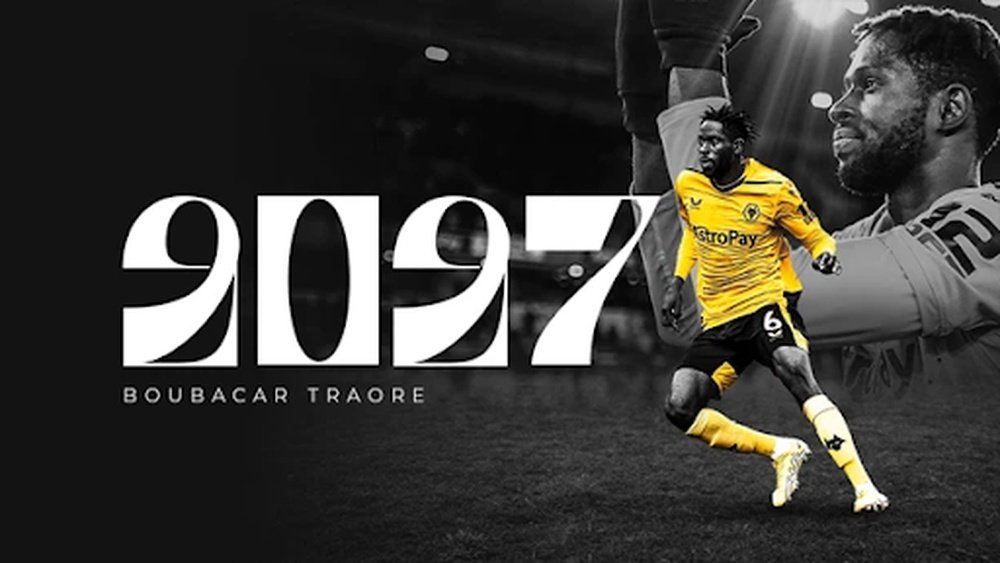 Traore to play for Wolves until 2027. Wolves