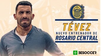 Carlos Tévez, nuevo entrenador de Rosario Central.