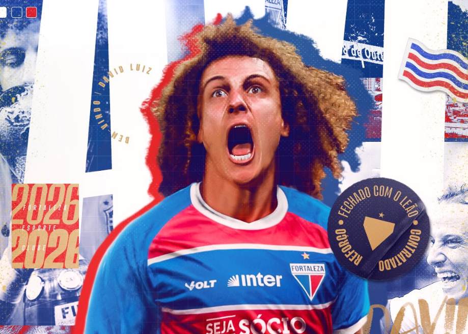 David Luiz, after closing his time at Flamengo, will remain in Brazil wearing the Fortaleza jersey. The defender is committed to the Ceará team until December 2026.