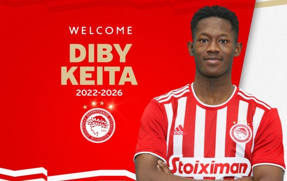 Diby Kita quitte le Real Madrid pour l'Olympiakos. Twitter/OlympiacosFC