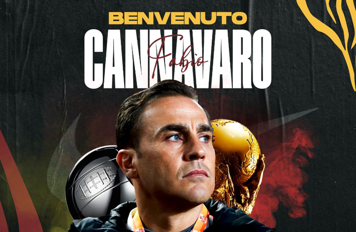 Cannavaro, nuevo entrenador del Benevento. Captura/BeneventoCalcio