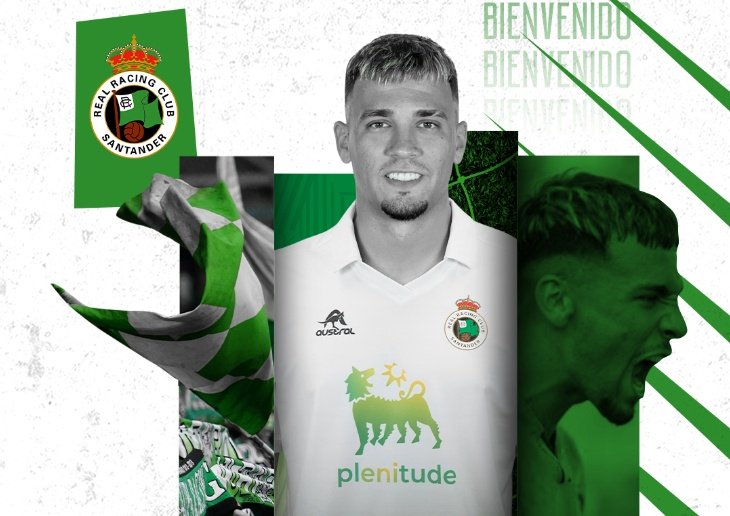 Juan Carlos Arana apuntala la delantera del Racing. realracingclub