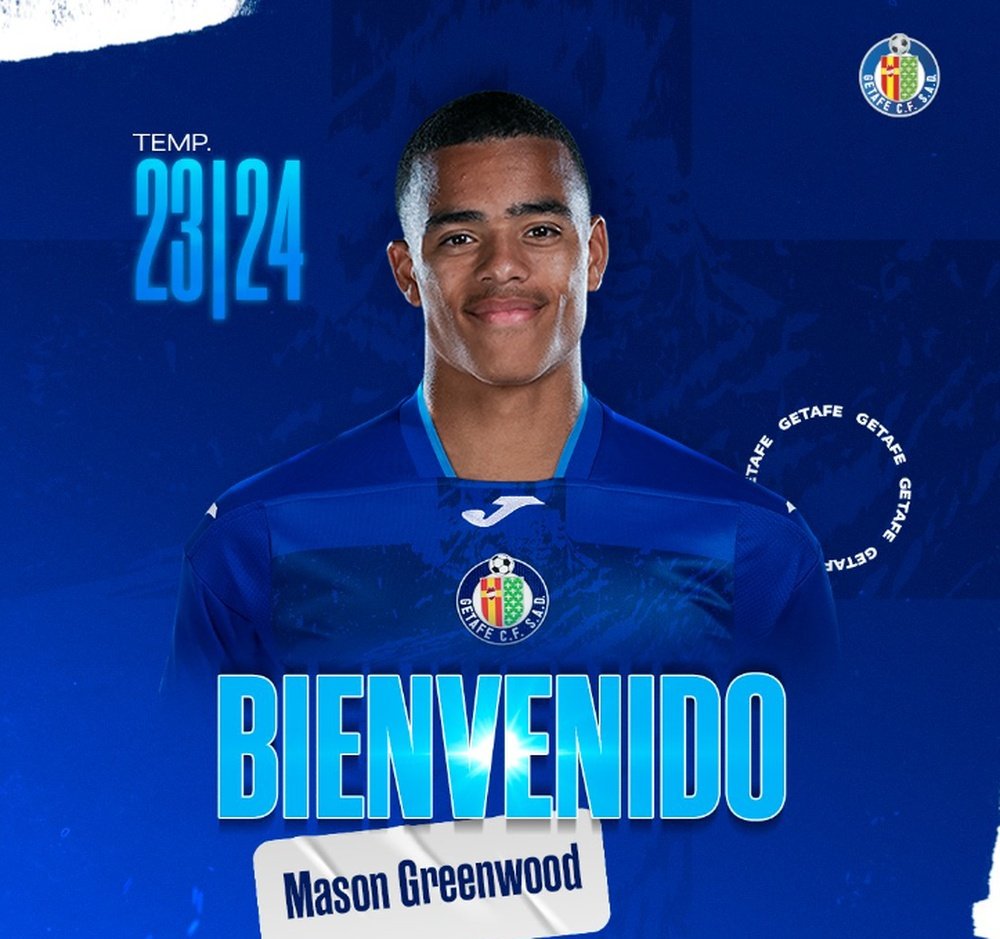 Mason Greenwood, nuevo jugador del Getafe. GetafeCF