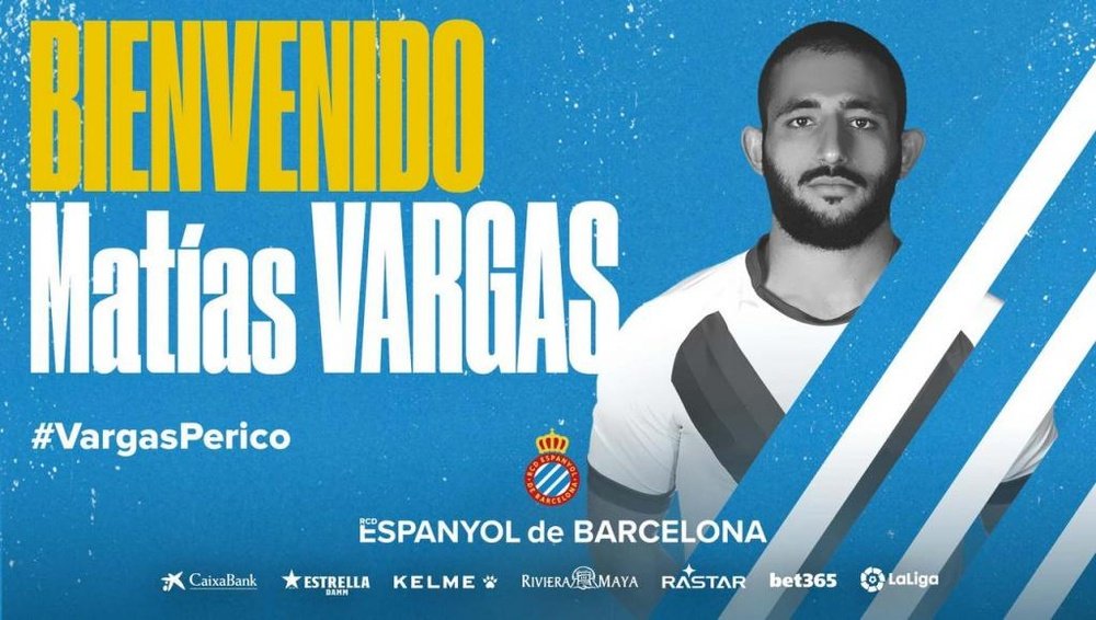 El 'Monito' Vargas, nuevo jugador del Espanyol. RCDEspanyol