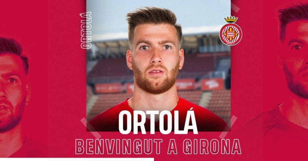 Ortolà cambia el Tenerife por el Girona. Twitter/GironaFC
