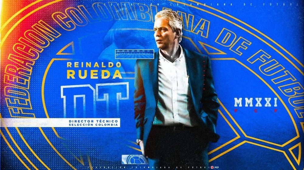 Rueda volverá a dirigir a Colombia. Twitter/FCFSeleccionCol