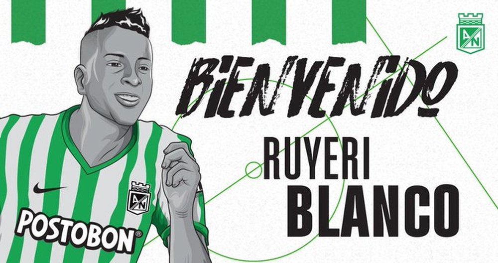 Ruyeri Blanco llega a Atlético Nacional. NacionalOficial