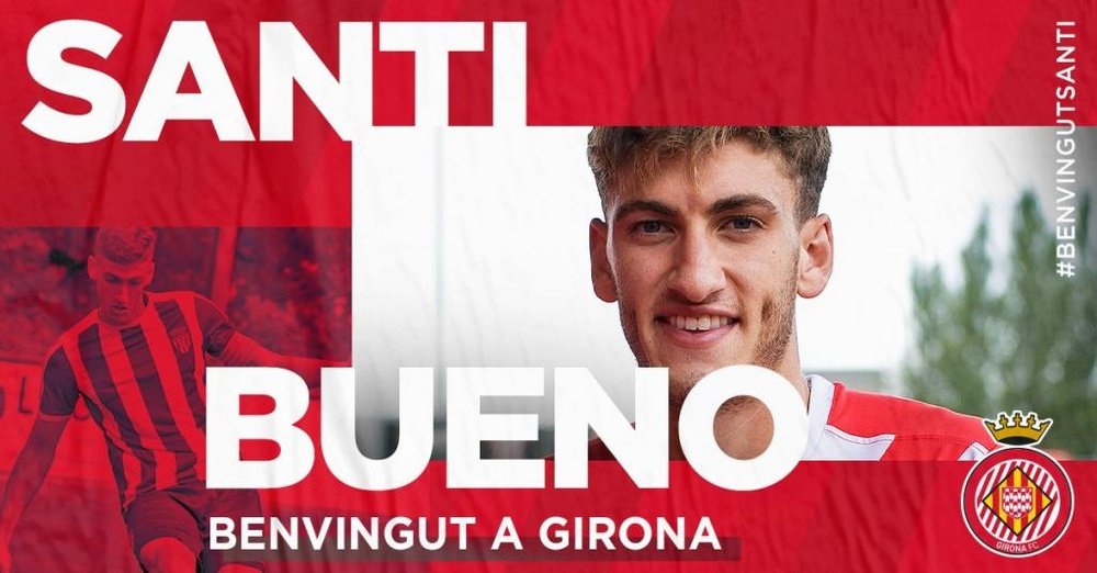Santi Bueno rejoint Gérone. Twitter/GironaFC