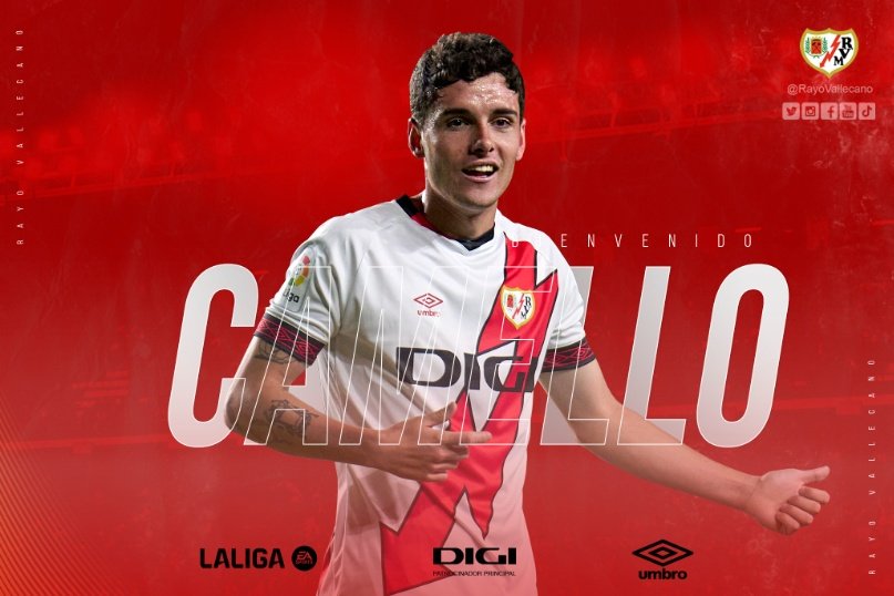 Sergio Camello ficha por el Rayo Vallecano hasta 2027. RayoVallecano