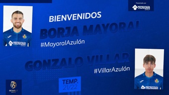 L'AS Roma envoie Borja Mayoral et Gonzalo Villar à Getafe. Twitter/GetafeCF