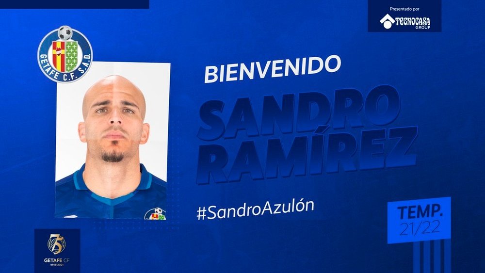 Sandro, nuevo jugador del Getafe. Twitter/GetafeCF