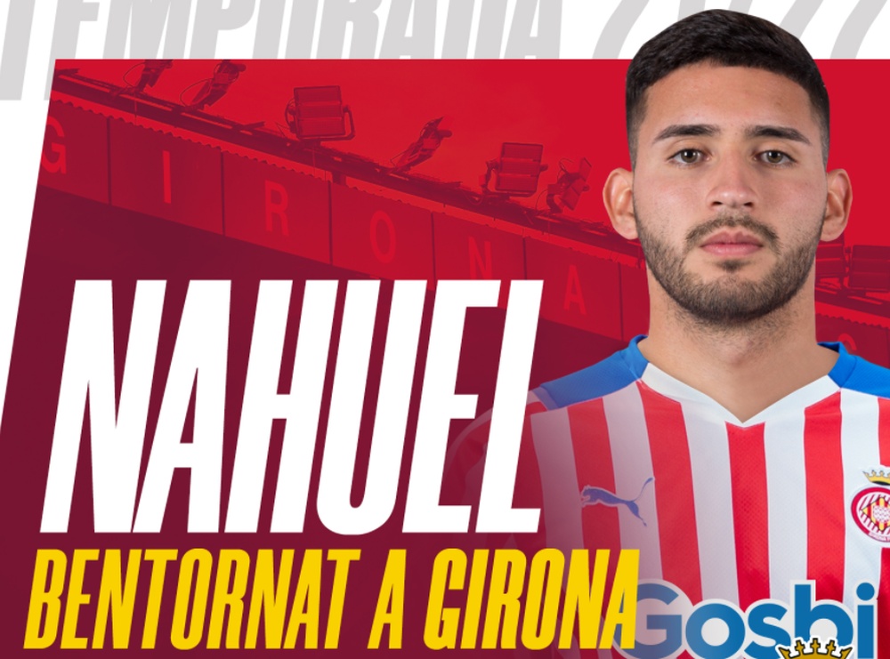 Nahuel Bustos regresa al Girona. Twitter/GironaFC