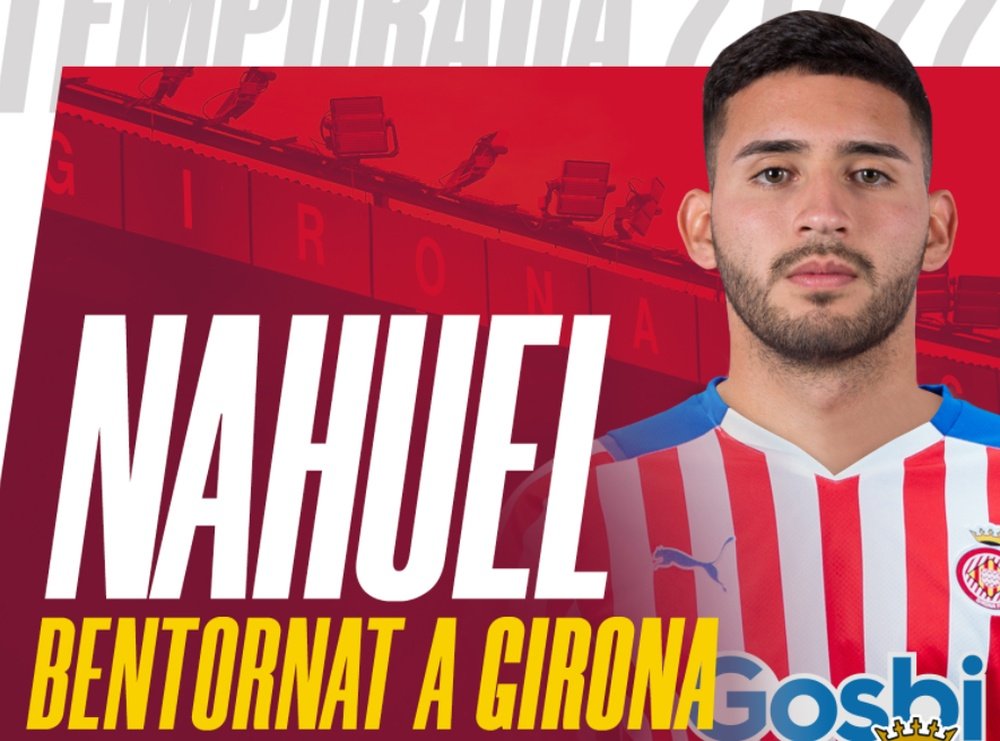 Nahuel Bustos regresa al Girona. Twitter/GironaFC