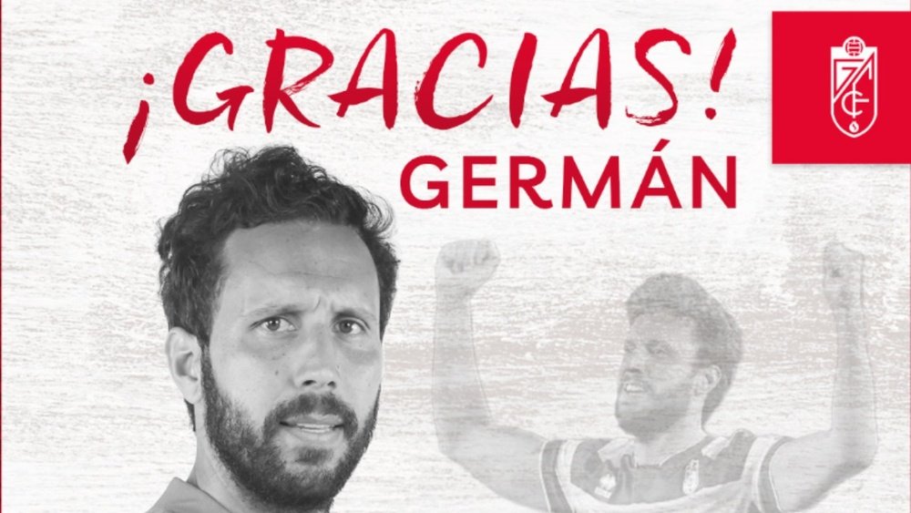 El Granada y Germán separan sus caminos después de cinco temporadas. Twitter/GranadaCF