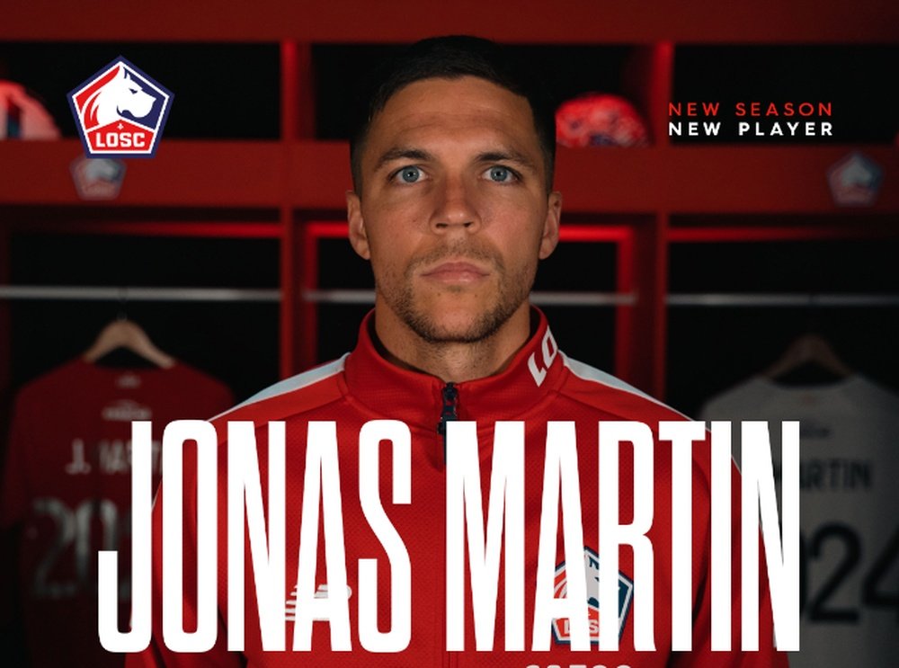 El Lille oficializó el fichaje de Jonas Martin. LOSC