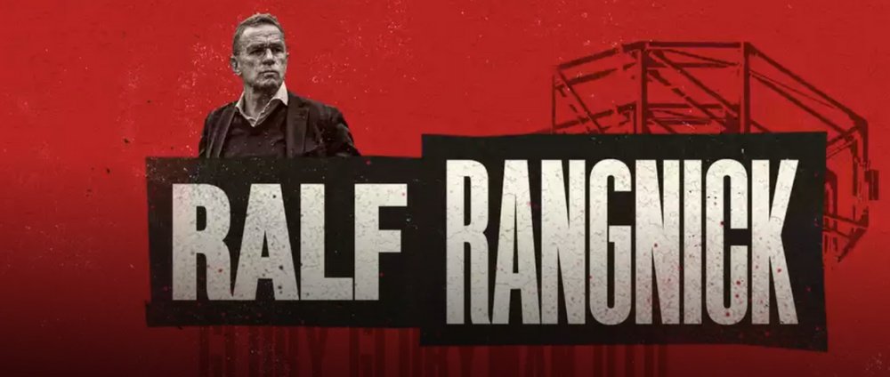 Creatividad del Manchester United para anunciar el fichaje de Ralf Rangnick como entrenador. EFE