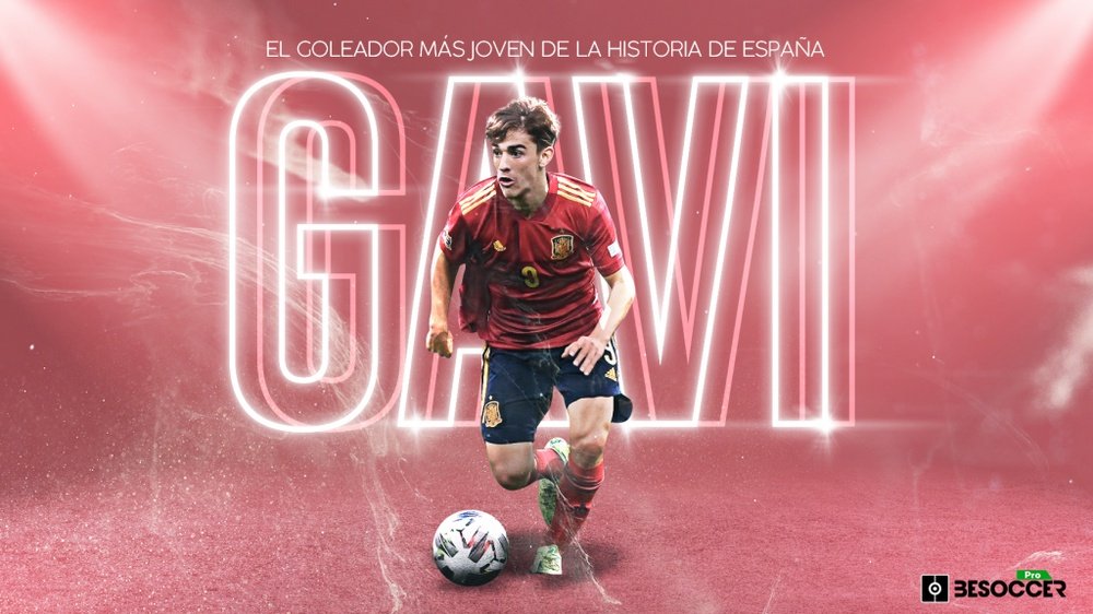 ¡Histórico Gavi! Ya es el goleador más joven de la Selección Española. BeSoccer Pro