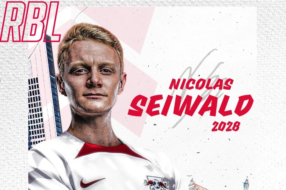 El RB Leipzig anunció el fichaje de Nicolas Seiwald. RBLeipzig